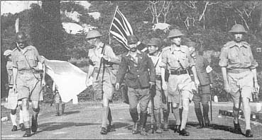 General "Rabbit" Percival surrenders Singapore to the Japanese